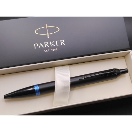 PARKER IM系列 Vibrant Ring純黑藍環原子筆