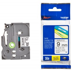 BROTHER 標籤帶 9mm 白底黑字