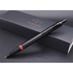 PARKER IM系列 Vibrant Ring純黑紅環原子筆