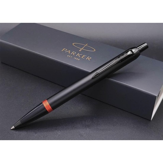 PARKER IM系列 Vibrant Ring純黑紅環原子筆