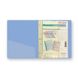 DATA BANK EM3020 A4磨砂透明20頁可加頁資料簿(膠夾) 1"