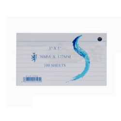 單行資料咭 / 司儀咭 / 提示咭 - 3" x 5", 白色 (100張) 單行資料咭 / 司儀咭 / 提示咭 - 3" x 5", 白色 (100張)