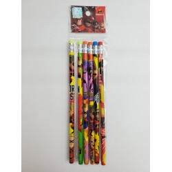 超人特攻隊2 木頭鉛筆 6支裝  SPPEN60-1