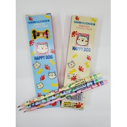 雄獅快樂狗 93H 盒裝珍珠三角鉛筆 12支裝  12-72-2880