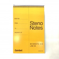 Gambol 6x9 80頁 螺旋速記本 WCN-S6090