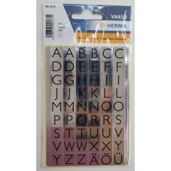 Herma No.4133 大楷英文字母貼紙(銀色方格)
