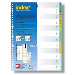 DATA BANK VID-12B 29孔 彩色透明分類索引