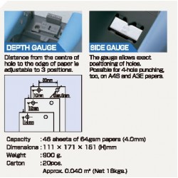 雙孔打孔機  PU-80N (46張64gsm)