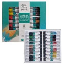 溫莎牛頓塑膠彩10毫升18色套裝