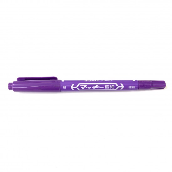 斑馬牌 細、極細雙頭油性筆紫色  MO-120
