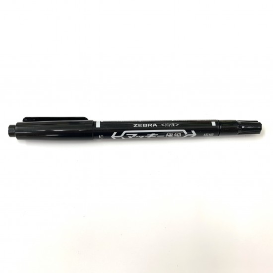 斑馬牌 細、極細雙頭油性筆黑色  MO-120