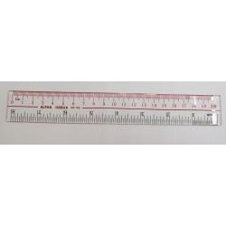 Alpha Omega 8 inches (20cm) Clear Plastic Ruler (1set - 6pcs)