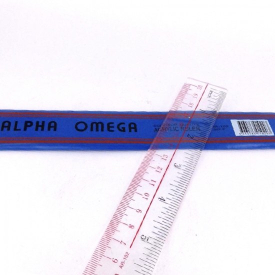 Alpha Omega 6吋(15cm) 透明膠間尺 (6把)