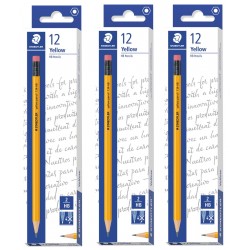 Staedtler Yellow Pencil with Eraser Tip 