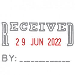 SHINY S-402 "RECEIVED"雙色日子印