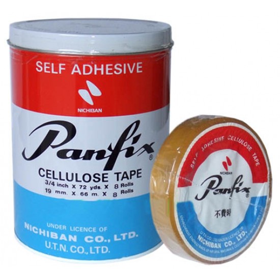 Panfix Self Adhesive Cellulose Tape 3/4 Inch x 72 Yds x 8 Rolls