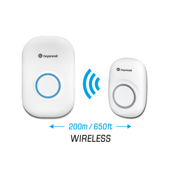 Hopewell 200m EXTRA Plug-In Battery-Free Wireless Doorbell